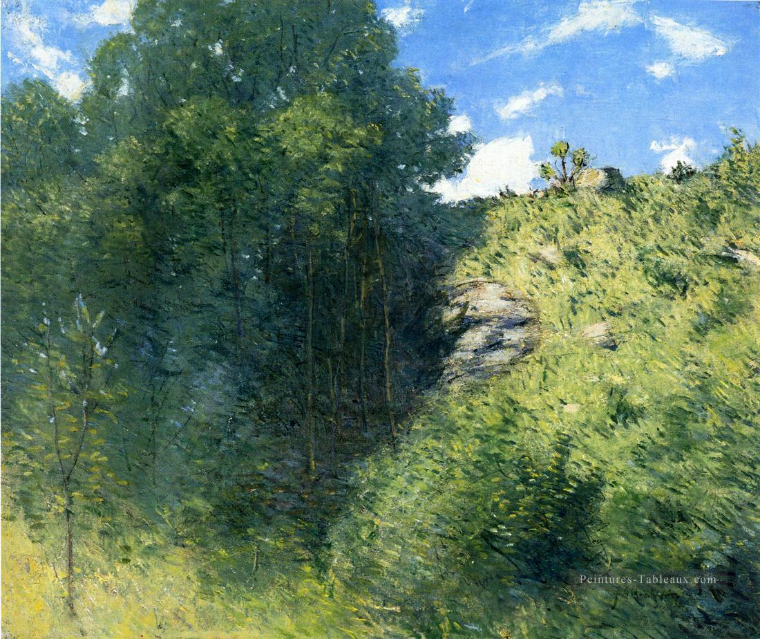 Ravine près de Branchville Impressionniste paysage Julian Alden Weir Forêt Peintures à l'huile